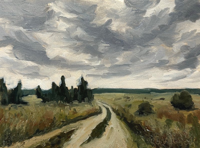 原创油画静音风景小艺术品乡村别墅装饰 6x8 含 - 墙贴/壁贴 - 其他材质 