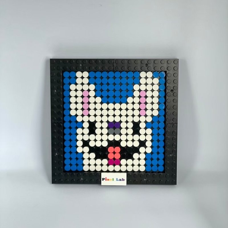 【拼图 礼物】宠物系列 16X16 DIY套装-法斗 - 摆饰 - 塑料 白色