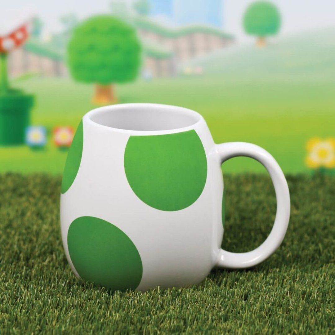 【任天堂】玛利欧 耀西蛋3D造型马克杯 YOSHI EGG/SUPER MARIO - 咖啡杯/马克杯 - 陶 绿色