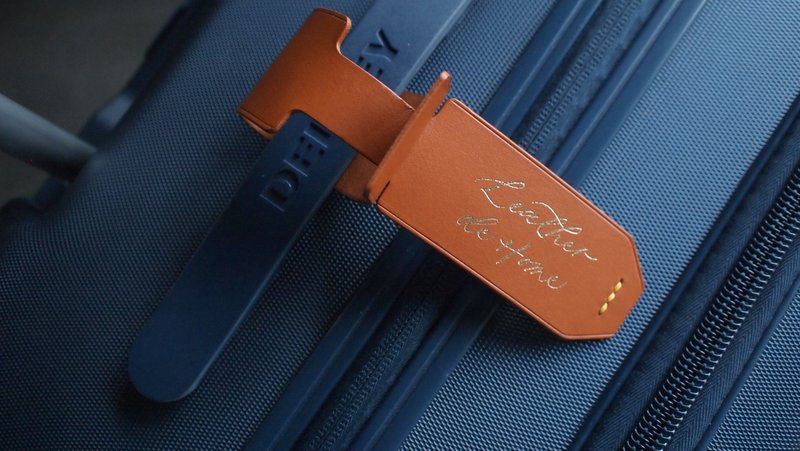 烫金皮革行李吊牌 Leather Luggage Tag - 行李吊牌 - 真皮 多色