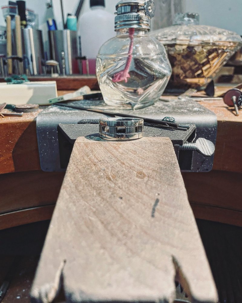 十三沟空砖戒指 - 戒指 - 银 银色