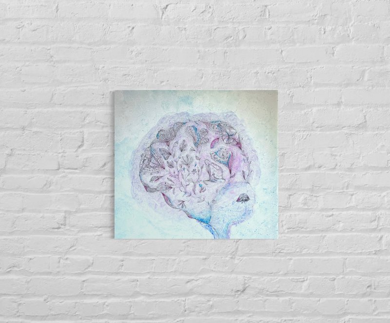 漫漫云朵系列-泡泡记忆花园-原画作品 - 海报/装饰画/版画 - 颜料 蓝色