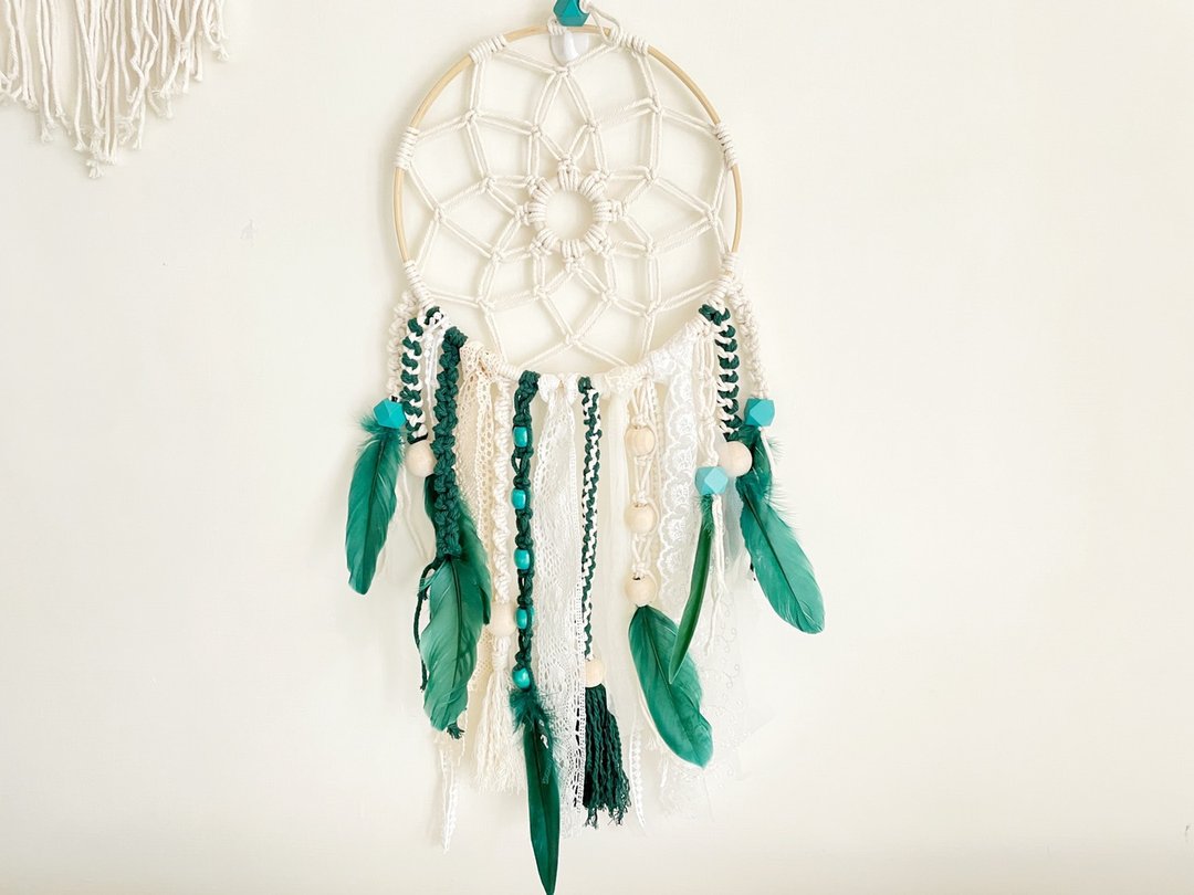 花边结捕梦网【 Macrame dream catcher 】 - 摆饰 - 棉 