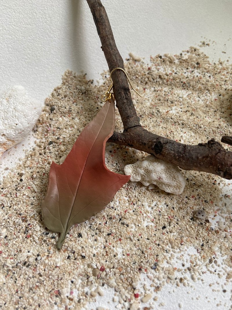 森系手作耳环耳夹 - 耳环/耳夹 - 其他材质 