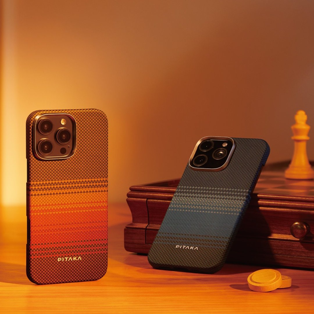 PITAKA | iPhone16 Case6 芳纶纤维磁吸壳 日落月升 - 手机壳/手机套 - 其他人造纤维 多色
