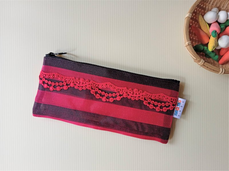 就是红~茄芷拉链袋 - 化妆包/杂物包 - 尼龙 红色