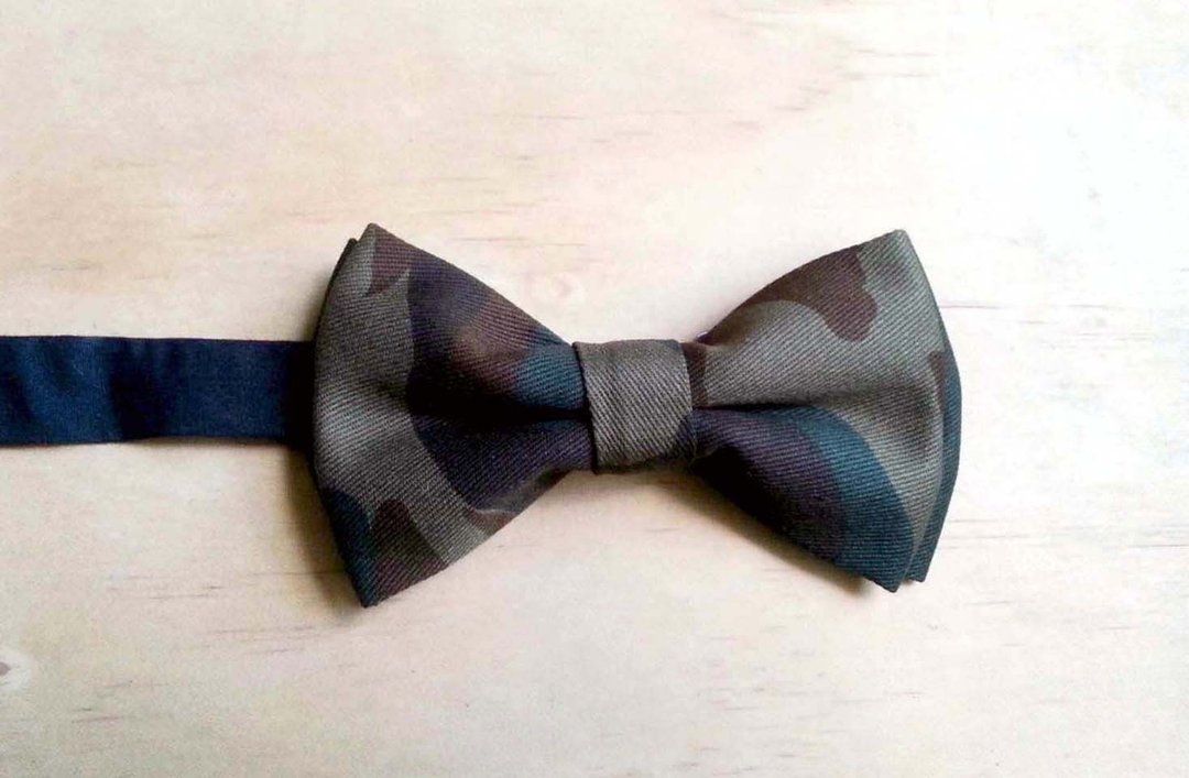 迷彩 领结 Bow ties - 领结/领巾 - 棉 绿色
