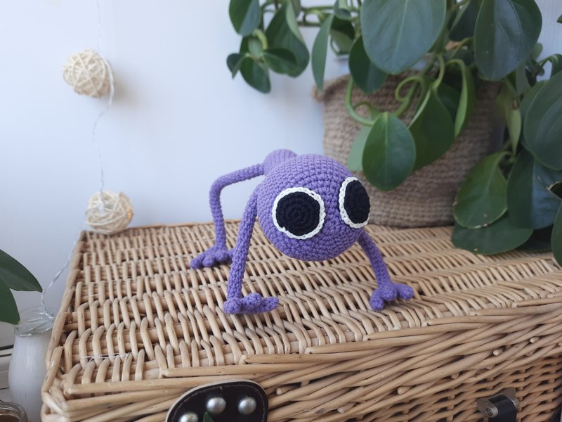 彩虹朋友玩具礼物。孩子们的毛绒娃娃。紫色彩虹朋友Roblox - 玩具/玩偶 - 棉．麻 紫色