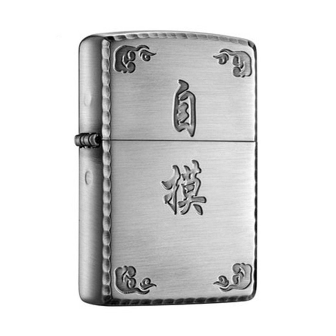 【ZIPPO官方旗舰店】 麻将-自摸(拉丝银)防风打火机 ZA-3-59A - 其他 - 铜/黄铜 银色