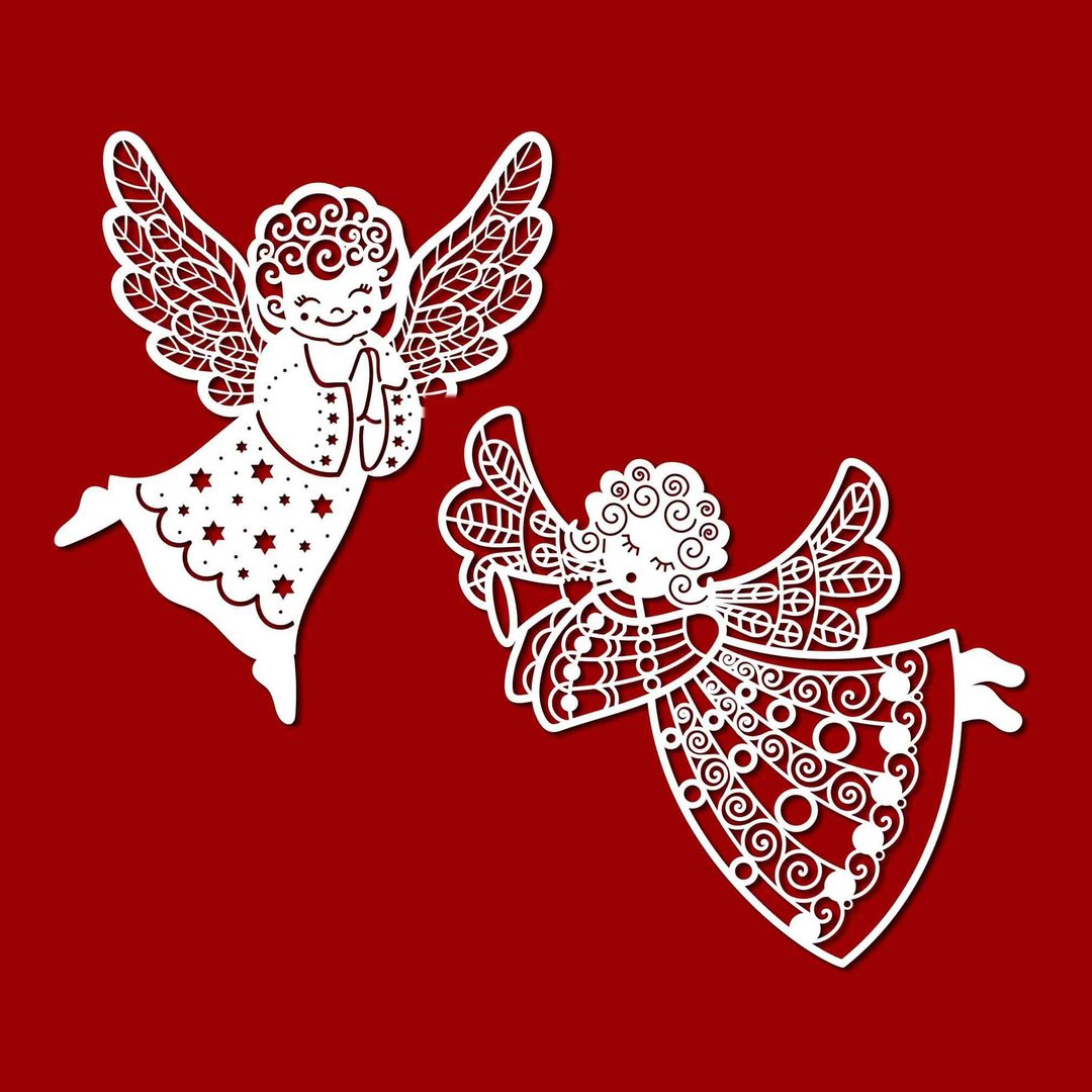 Angel svg, angel eps, angel png, christmas angel svg, angel template, angel pdf - 图文模板设计 - 其他材质 