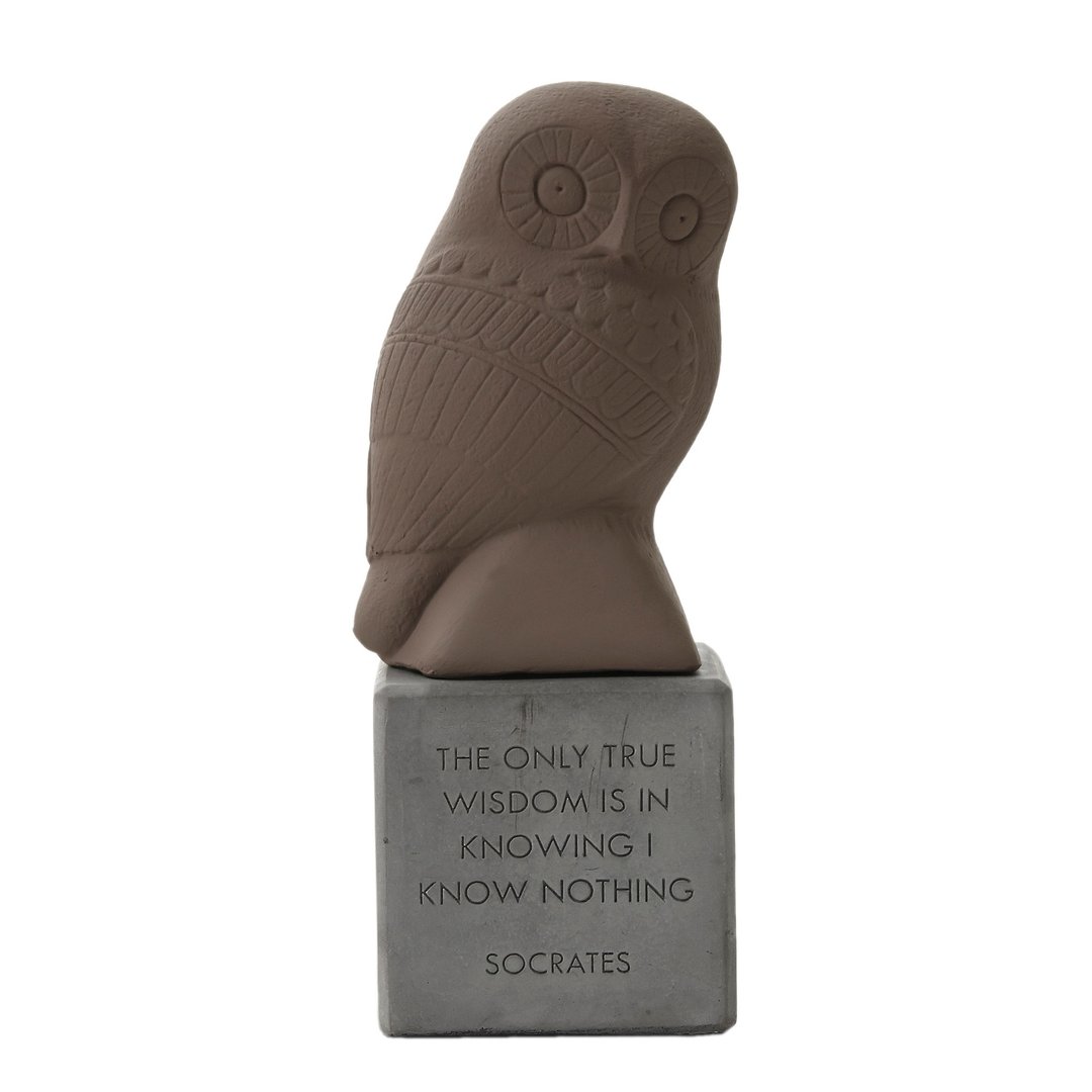 古希腊 猫头鹰摆饰 Wise Owl (深棕) - 手工陶制雕像 - 摆饰 - 陶 咖啡色