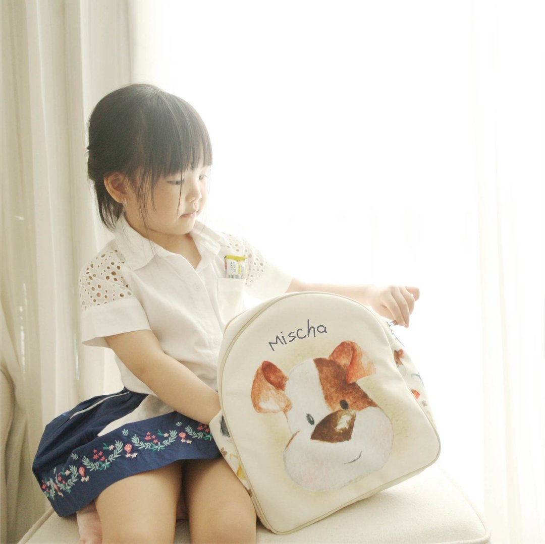 Dog Kids Bag - 满月礼盒 - 棉 黄色