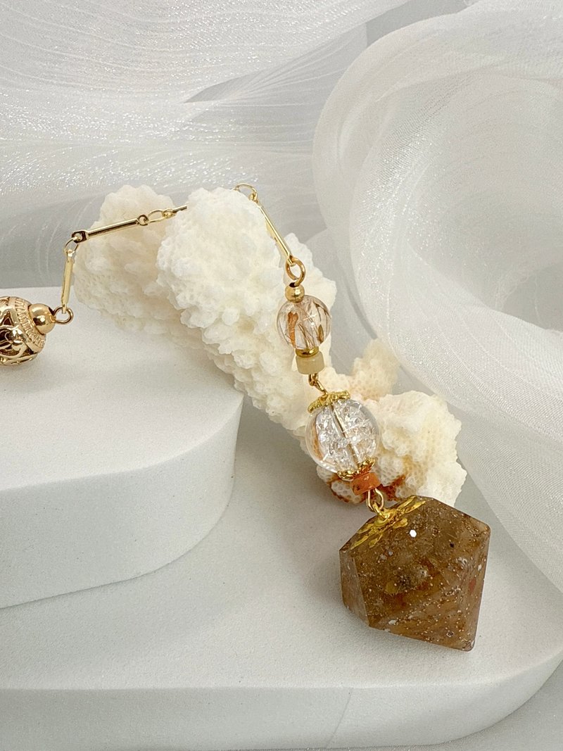 【TING】-【黑金超七 × 白水晶】守护与澄明之链 - 吊饰 - 水晶 