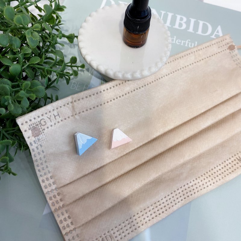 富士山系列 - 扩香石口罩扣 口罩扣 口罩香氛扣 精油扣 防疫 - 口罩 - 其他材质 