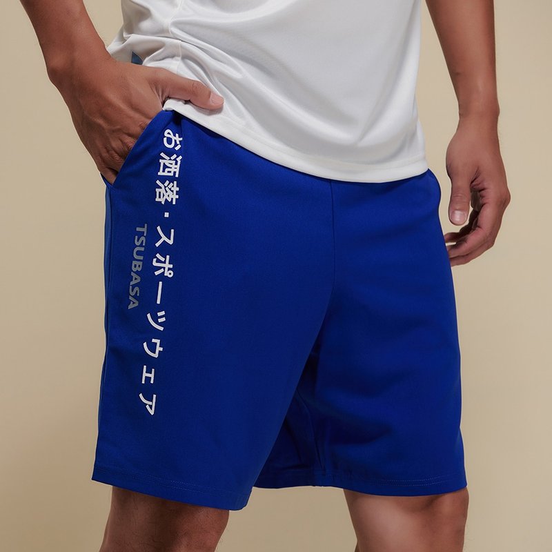 丝滑透气机能排汗裤 亮宝蓝 男运动裤 运动短裤 - 男装运动裤 - 其他人造纤维 蓝色
