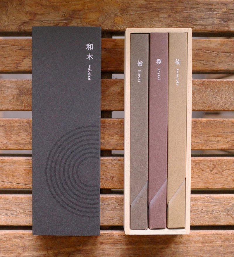 日本香彩堂 - 和木系列 木质调线香 - 桧木/榉木/楠木 共 3 款 - 香薰/精油/线香 - 其他材质 卡其色