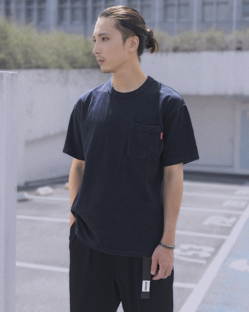 2-Pack 两件组 - WASHED POCKET TEE 水洗 重磅 双口袋 - 团购 - 男装上衣/T 恤 - 棉．麻 蓝色