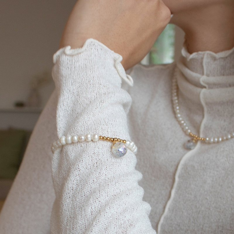 Ball, Snowball Pearl Bracelet - 手链/手环 - 玻璃 