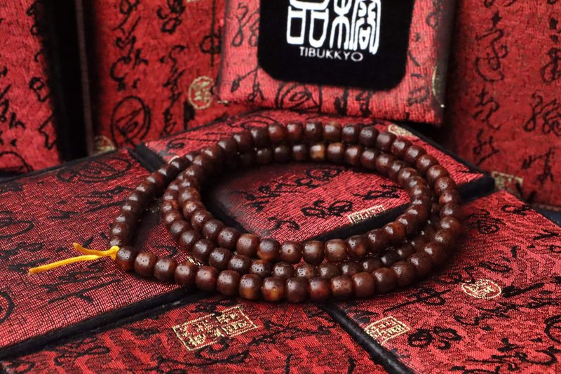 精品天然玉化星月菩提子 108颗 8x9mm桶珠 收藏 念珠 饰品 佛珠 - 手链/手环 - 植物．花 