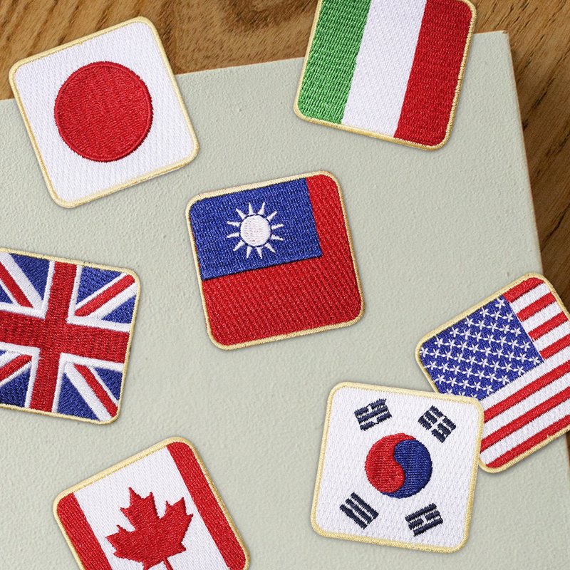 【刺绣布贴】APP FLAG 小国旗 (十二款) - 编织/刺绣/羊毛毡/裁缝 - 绣线 