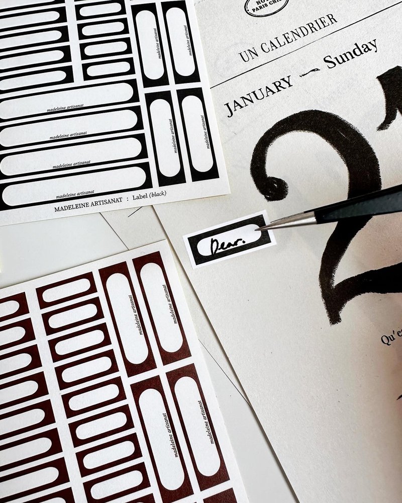 MA标签贴纸（黑色/棕） - 贴纸 - 纸 