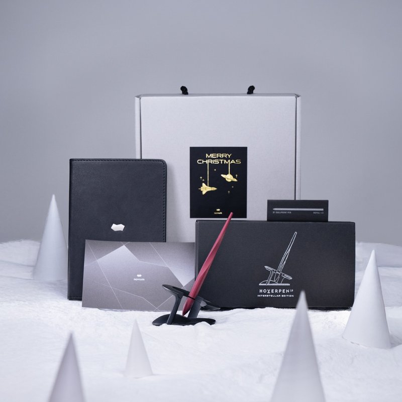 【预购商品】HOVERPEN 自立笔【星际】圣诞礼盒 - 圆珠笔/中性笔 - 其他金属 黑色
