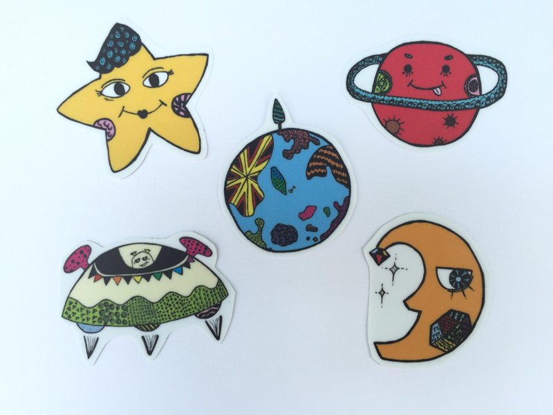 *宇宙星球系列 防水贴纸* - 贴纸 - 防水材质 多色