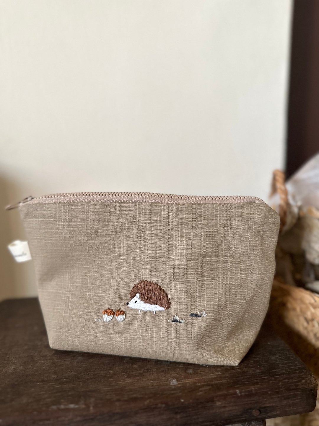 手工绣化妆包 /Triangle/Cosmetic Bag - 化妆包/杂物包 - 棉 