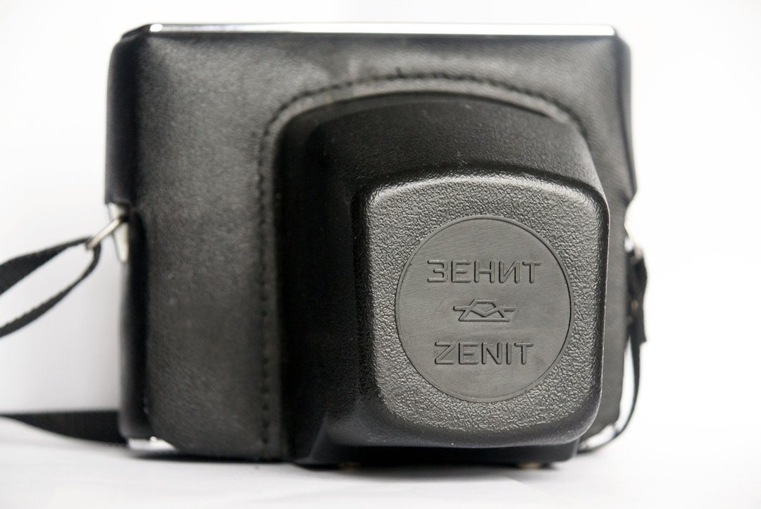 Zenit 10 11 12xp 12sd 12cd hard case camera bag leather with strap KMZ USSR - 相机 - 真皮 黑色