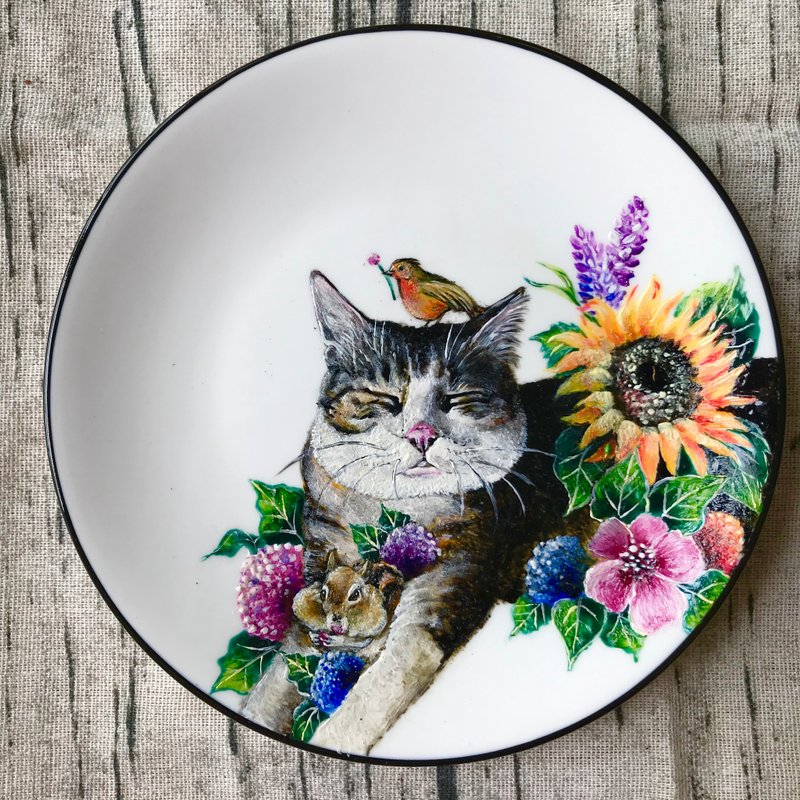 想念念_定制化: 小松鼠花园系列 - 浅碟/小碟子 - 瓷 