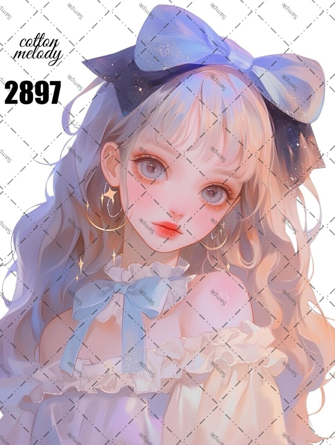 original sticker no.2897 人物贴纸 原创贴纸 原创人物贴纸 装饰贴纸 cotton melody - 贴纸 - 纸 