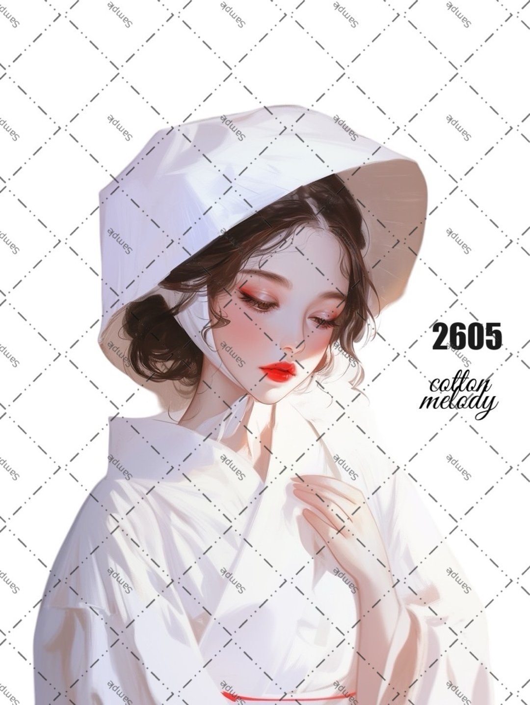 original sticker no.2605 人物贴纸 原创贴纸 原创人物贴纸 装饰贴纸 cotton melody - 贴纸 - 纸 