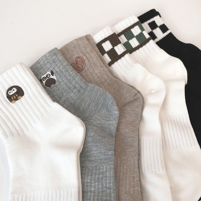 【饼干学院】社头织造好穿袜24-28cm Socks - 袜子 - 纸 多色