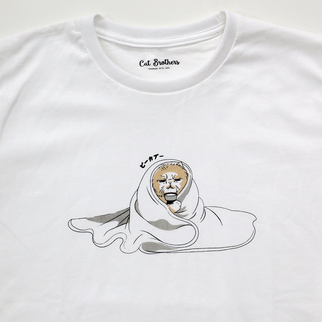 Ghost cat T-Shirt, Cat T-Shirt, Unisex T-Shirt, 100% Cotton, White T-shirt - 女装 T 恤 - 棉 白色