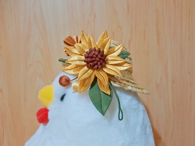 夏日朝阳 缠花发夹 - 发饰 - 绣线 