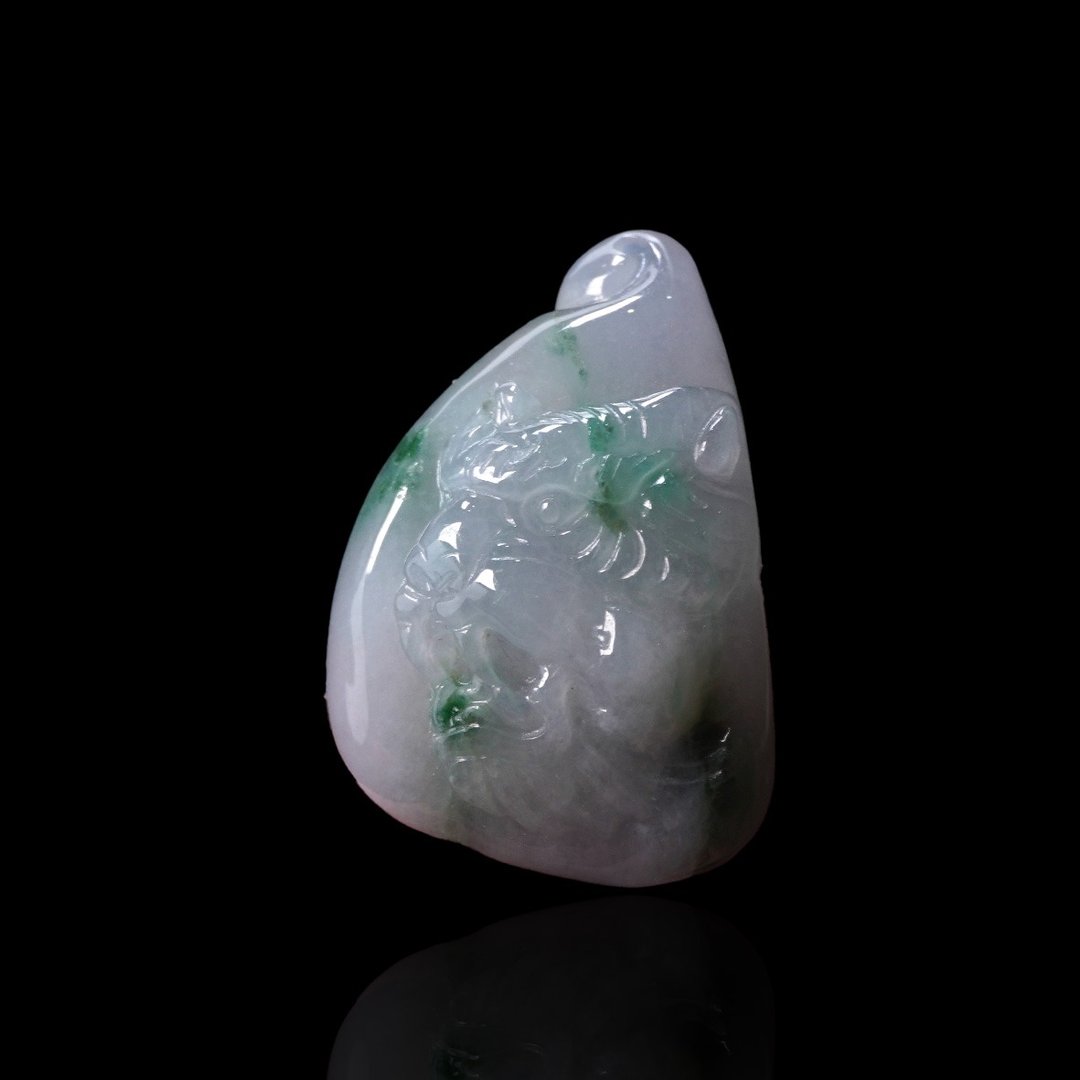 【虎虎生风】冰飘绿花翡翠老虎项链 | 天然缅甸玉A货翡翠 | 送礼 - 项链 - 玉石 多色