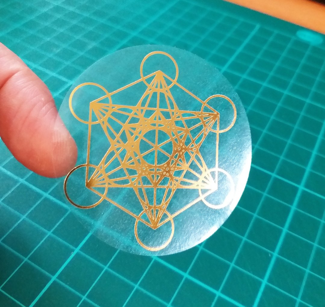 【宇能】 麦达昶贴纸 4.5cm* 20 个 (10丝厚) 神圣几何符号 - 贴纸 - 纸 金色