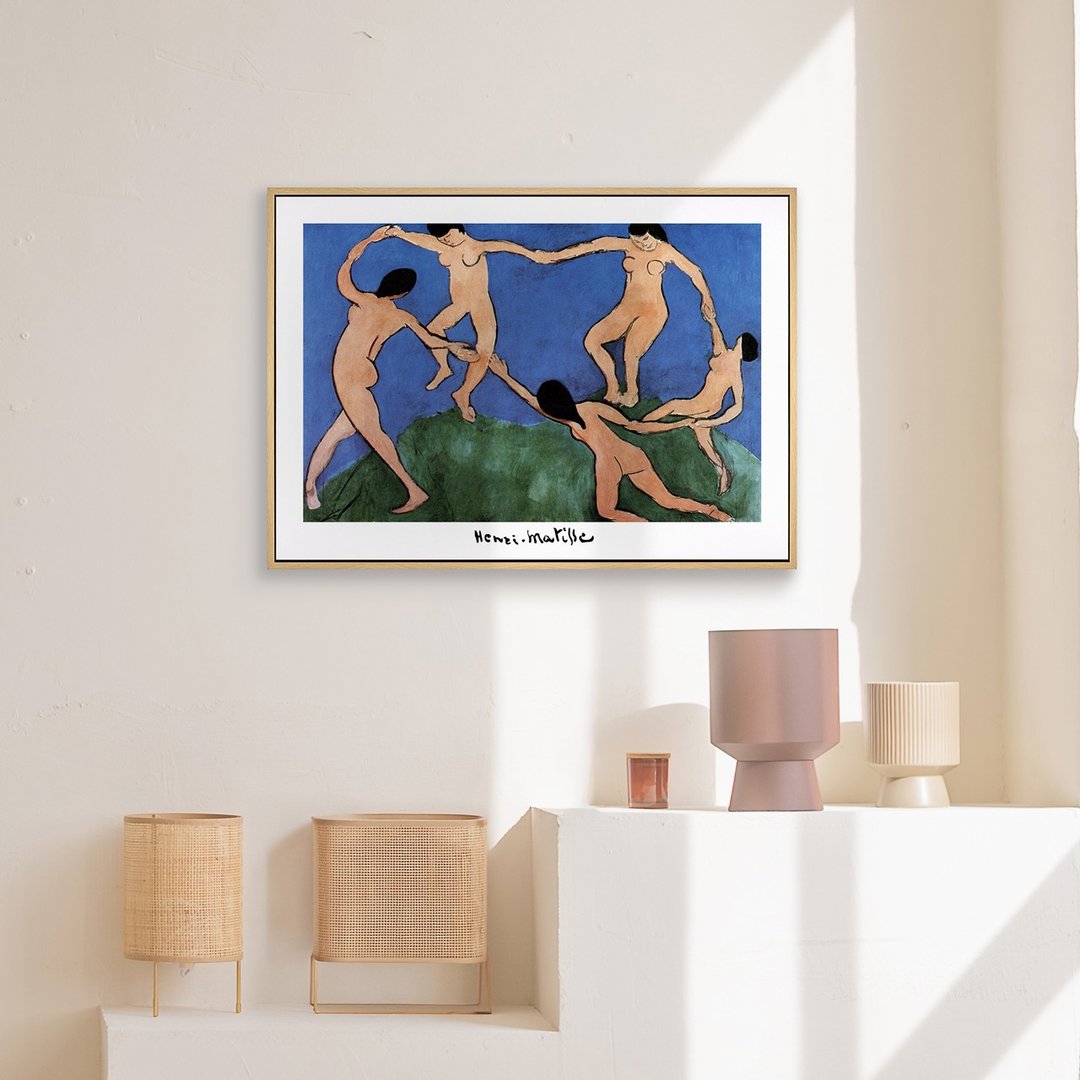 马蒂斯_舞蹈I - 野兽派大师名作系列/现代艺术/客厅挂画/蓝色 - 海报/装饰画/版画 - 其他材质 蓝色