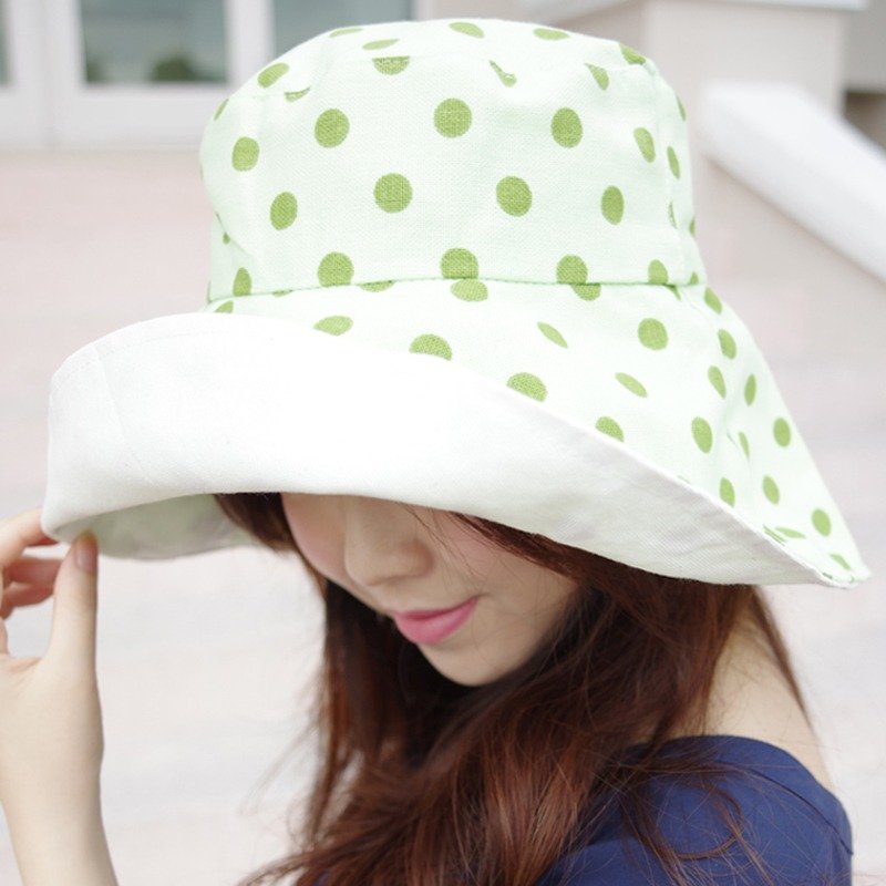 ATIPA 复古可逆宽边太阳帽（太阳紫外线防护） - 帽子 - 聚酯纤维 绿色
