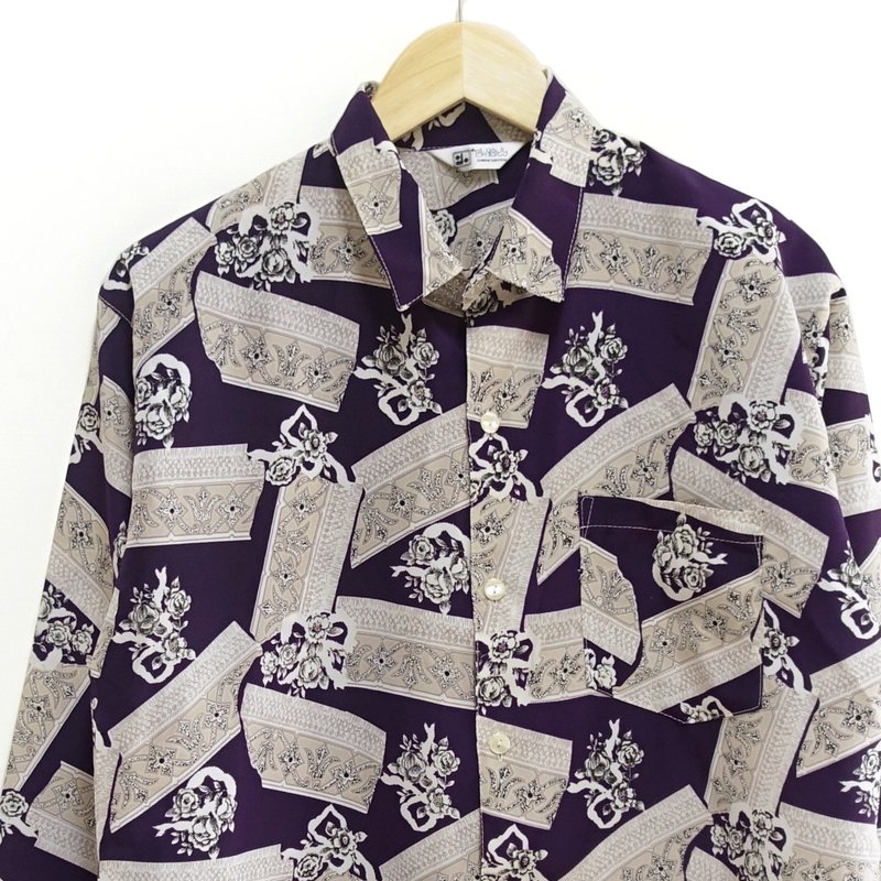 │Slowly│骑士-古着衬衫│vintage.复古.文艺 - 女装衬衫 - 聚酯纤维 多色