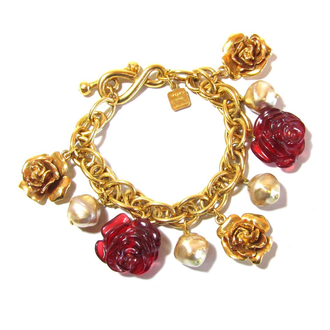 Ungaro PARIS 复古 玫瑰 金色调 手链 - 手链/手环 - 其他金属 金色
