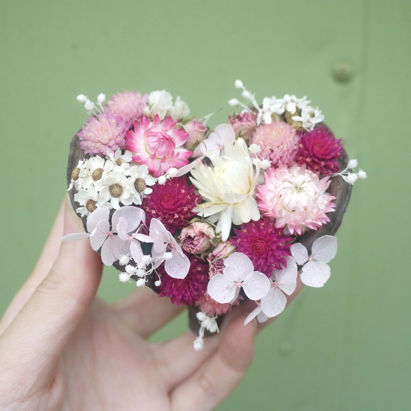 未完待续 | 只有你懂我的心 干燥花 爱心 盆花 装饰小物 情人节限定 - 植栽/盆栽 - 植物．花 粉红色