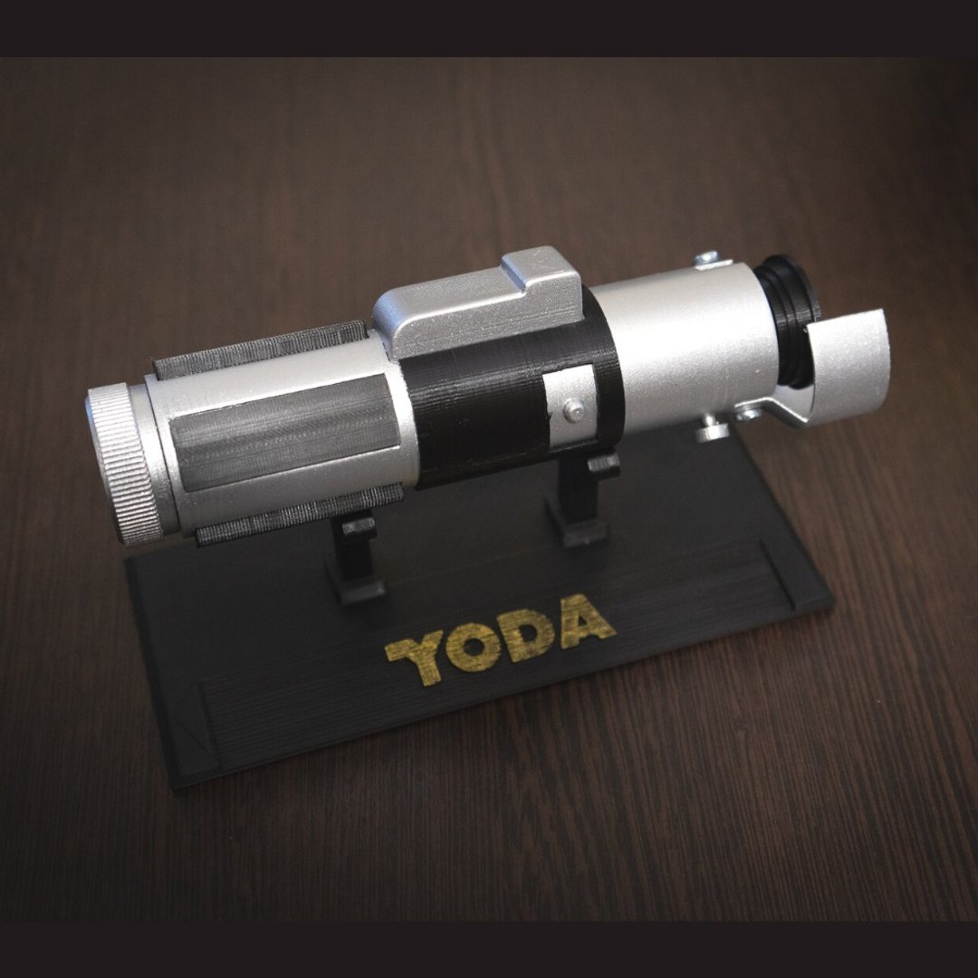 Yoda Custom Lightsaber Cosplay Prop - Star Wars Replica - 摆饰 - 塑料 银色