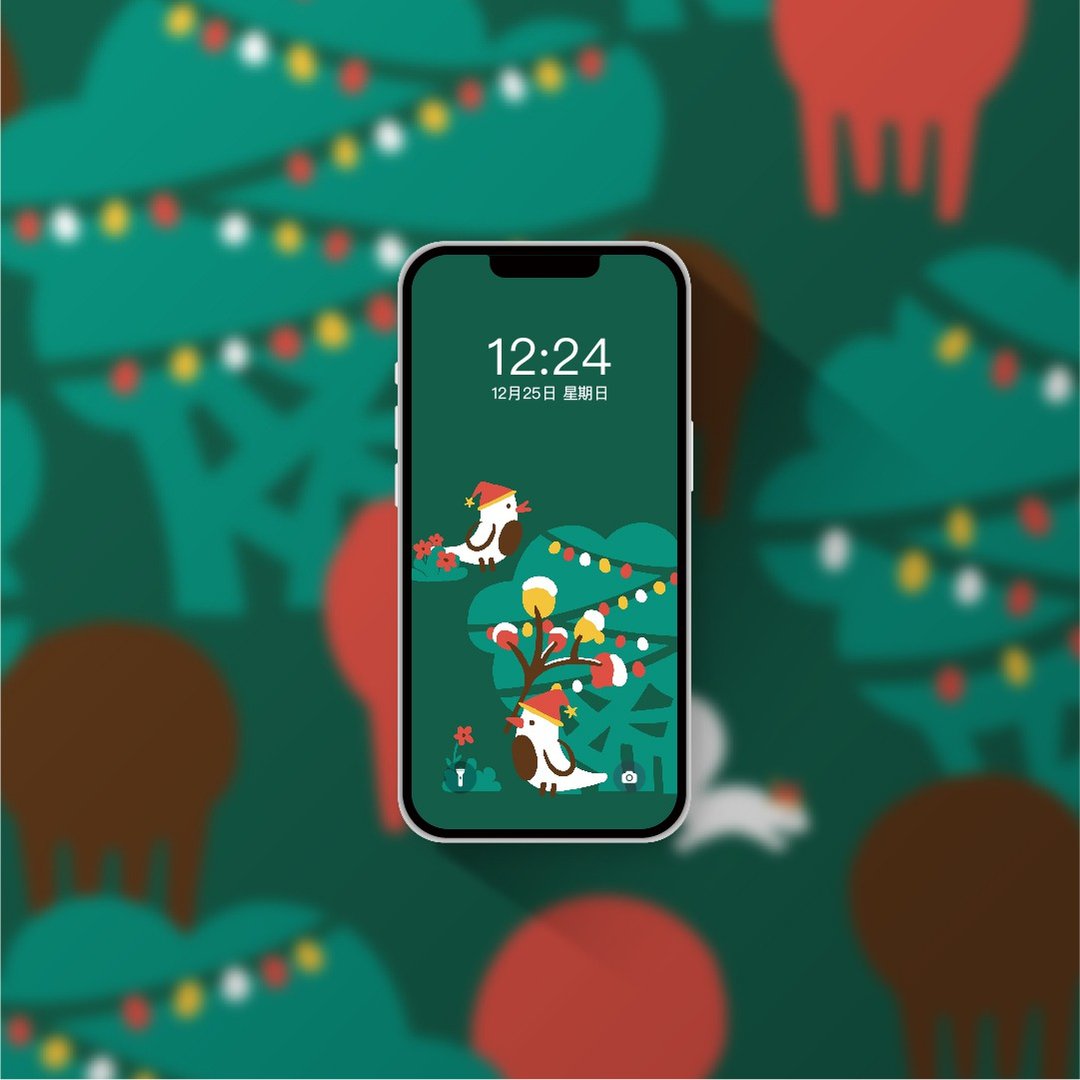 圣诞节/数位壁纸/印花设计/手机版 电子档 - 电脑手机桌布/贴图/App 图示 - 其他材质 