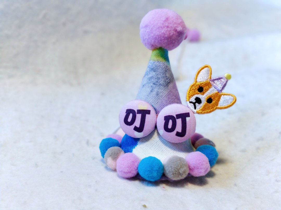 Birthday star 哥基  生日之星  宠物生日帽 - 衣/帽 - 棉 蓝色