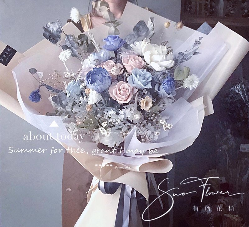 永生花大花束/宅配限双北地区,跨县市需自取 - 干燥花/捧花 - 其他材质 