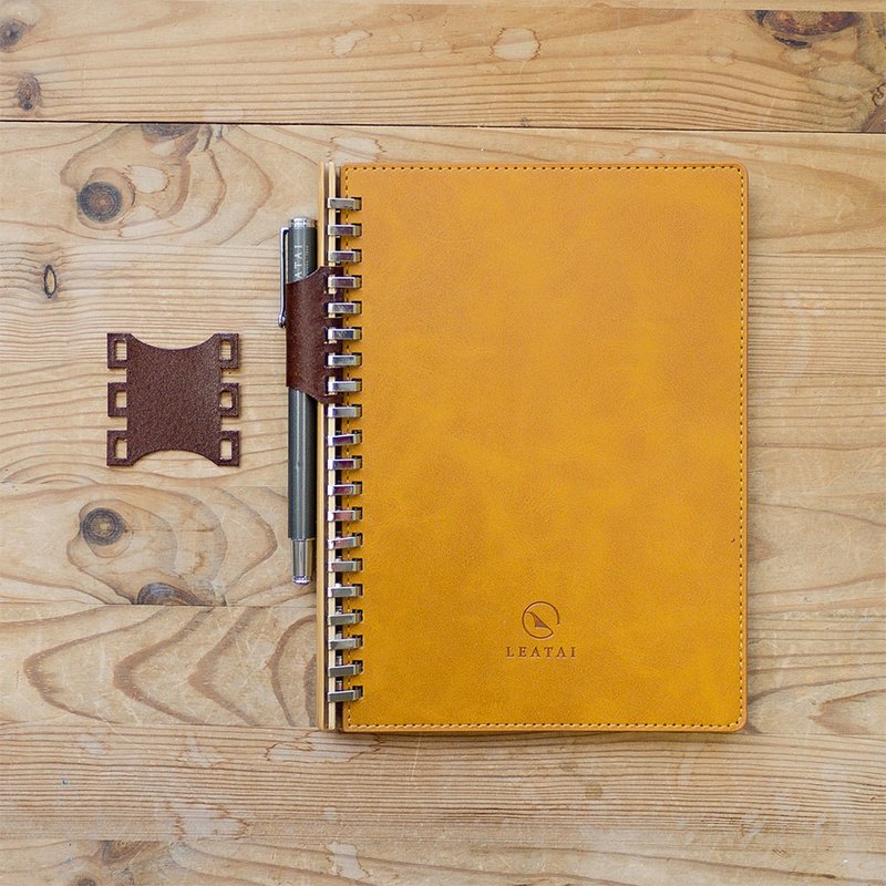 抽取式活页本专用配件。真皮笔插 - 铅笔盒/笔袋 - 真皮 咖啡色