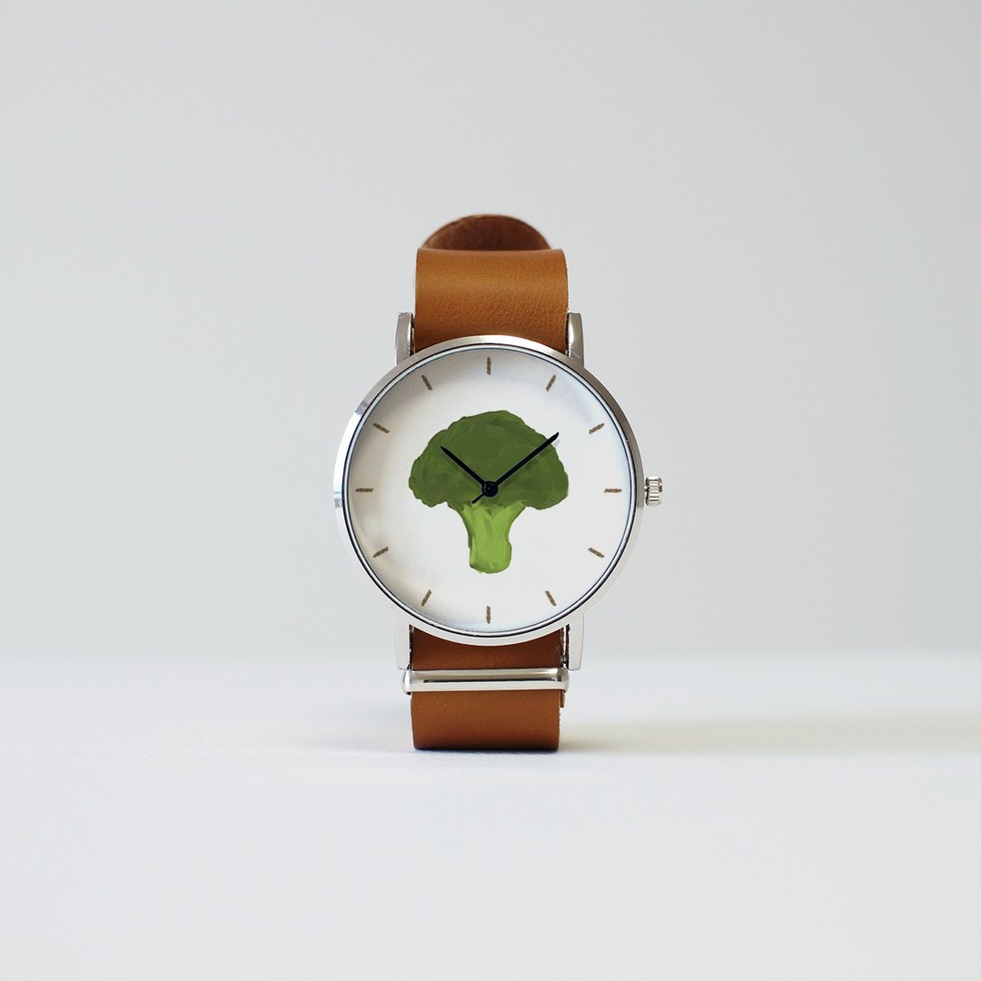 Broccoli watch - 女表 - 其他金属 绿色