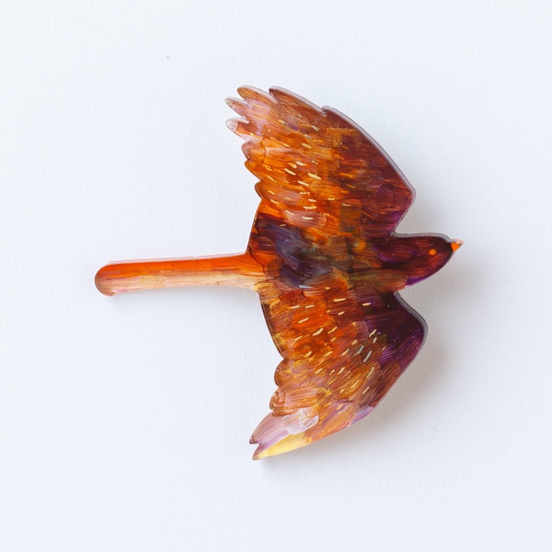 brooch - 胸针 - 压克力 橘色