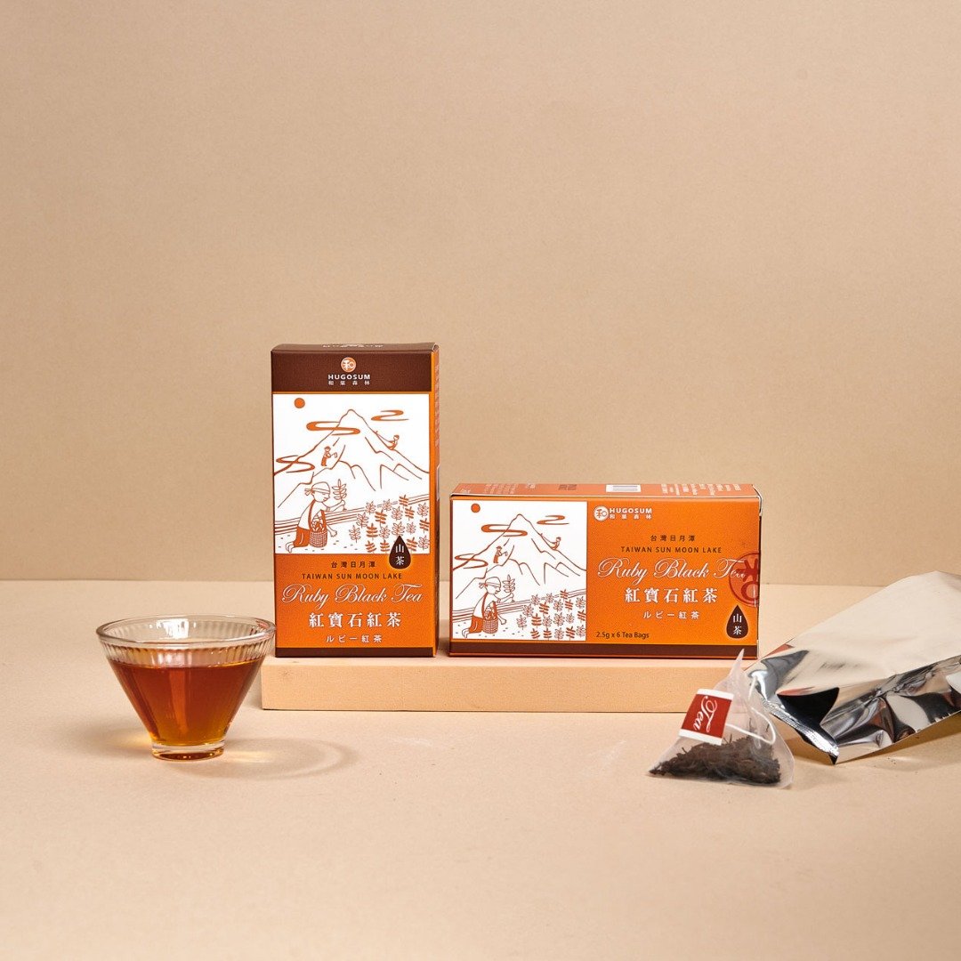 【立体茶包】红茶故事集-台湾山茶红宝石红茶芯芽茶包6入/盒 - 茶 - 纸 橘色